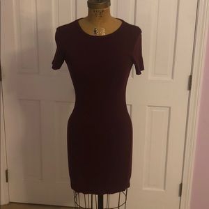 Brandy Melville Maroon T-Shirt Dress